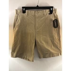 Laird Corduroy Shorts Mens 30 Chino Beige Walking Performance Stretch 9" Inseam